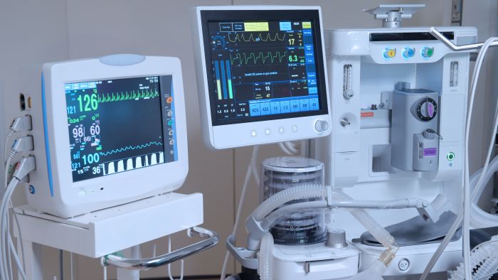 equipment and medical devices in modern operating room